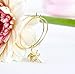 Gold Tone Hoop Earrings With Little Bee Charms