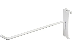 Econoco 8” Panel Display Hooks, Gridwall Hooks, Grid Hook for Gridwall, Display Hooks For Panel, White, (Pack of 96)