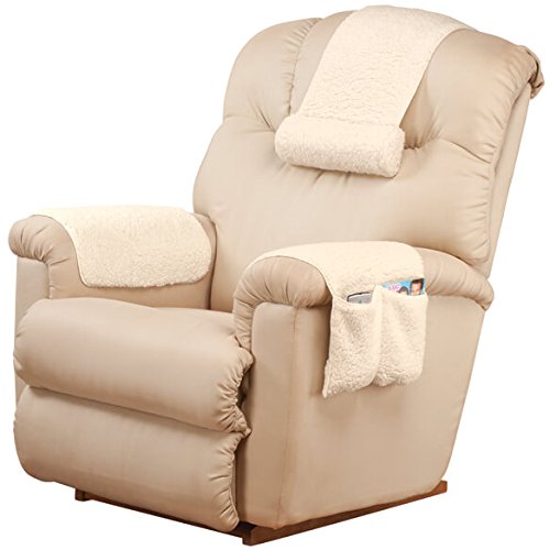 Miles Kimball Deluxe Sherpa Armrest Organizer 3 Piece Set