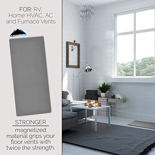 5.5" x 12 " Extra Magnetic Floor Vent Covers (3-Pack) Stronger Magnet for Floor Air Registers (Grey) for RV, Home HVAC, AC and Furnace Vents (Not for Ceiling Vents(