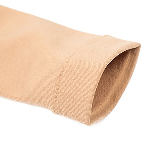 Blostirno Women's Winter Warm Socks Thick Fleece Lined Trouser Socks Pack of 2 (Camel Tan&Black Pack of 2)