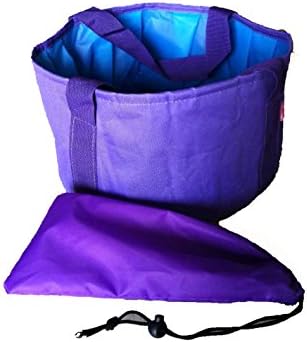 15L Durable Foldable Washbasin Portable Footbath Basin 5001Purple