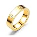 Dubeauty Love Ring Lifetime Titanium Stainless Steel Couples Wedding Engagement Anniversary Engraved Bands Gold Size 5-10 (6)