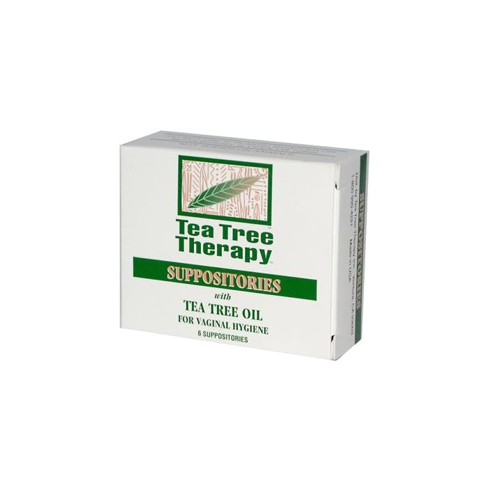 Tea Tree Therapy Vaginal Suppositories with Oil, 6 Count, White