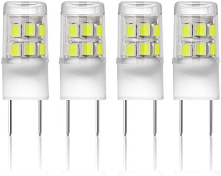 SHKNH G8 Bi-Pi Base Led Light Bulb 2W, Replacement of 20W Halogen Bulb, G8 Led Light, for Cabinet Puck Light, Outdoor landscape lights, Table lamp, Courtyard Light, Pack of 4