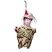 Halloween Haunters Life-Size Mutilated Man Zombie Ghoul Bloody Torso Hanging from Pierced Tongue Prop Decoration - Thick Rubber Latex Scary Human Dead Body, Severed Arms & Legs, Exposed Veins Flesh