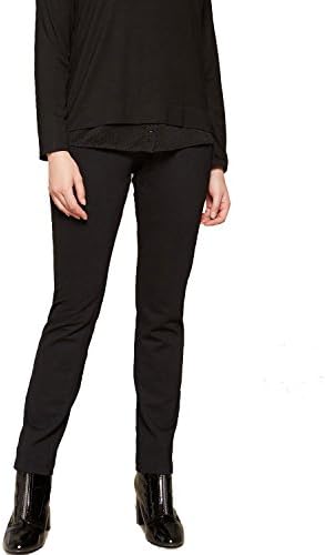 Elena Miro Womens Milano Stitch Trousers Plus Size Black 14