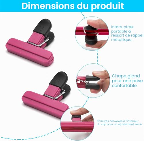 Food Tongs 12 Pieces Reusable Food Bag Plastic Closure Bag Clip for Bags for Kitchen Office Garage