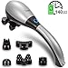 Cordless Handheld Back Massager,Percussion Electric Neck Massager,Rechargeable Deep Tissue Massage Machine for Neck Back Foot Muscles Shoulder,Full Body Pain Relief,Fathers Day Gift for Men Women