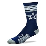 Dallas Cowboys 4 Stripe Youth Size NFL Crew Kids Socks (4-8 YRS)