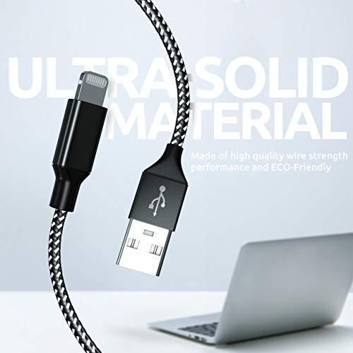 iPhone Lightning Charger Fast Charging Cord 5Pack [3/3/6/6/10 FT] High Speed Data Sync Transfer USB Cable Compatible with iPhone Xs MAX/XR/X/8/7/Plus/6S/6/SE/5S/5C/Mini/Air/Pro and More