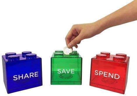 save spend share money box