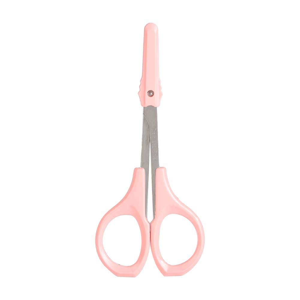 Stainless Steel Eyebrow Eyelashes Scissor,Hair Trimming Beauty Makeup Tool Accessory (Pink)