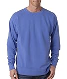 Adult Crew-Neck Blended Sweatshirt (Flo Blue PgmDye) (Large)
