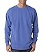 Adult Crew-Neck Blended Sweatshirt (Flo Blue PgmDye) (Large)