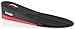 LiftKits Men's 2 inch Shoe Lift Inserts, Black/Red, Medium/6-12 M US,