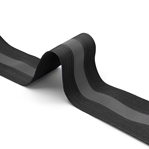 High Visibility Reflective Tape Strip, Fabric Florescent Reflective Safety Tape Sew-on Warning Safety Trim (Black, 0.98in0.39in) - Thumbnail 4