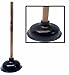 Premium Bathroom Toilet Plunger Suction Cup with Long Wooden Handle Fix Clogged Toilets - Large 6.5