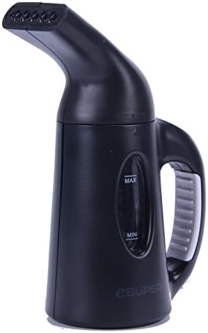 ESUPER Garment Steamer Portable Handheld Fabric Steamer Fast Heat-up Powerful Travel Garment Clothes Steamer with High Capacity for Home and Travel (120ml, Black)