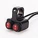 Iztoss 12v 16A Motorcycle CNC aluminium alloy on-off rocker Switches 7/8" 22-23mm Handlebar headlight Switch kits with indicator light Sport Dirt Electric Bike Interrupteur Moto