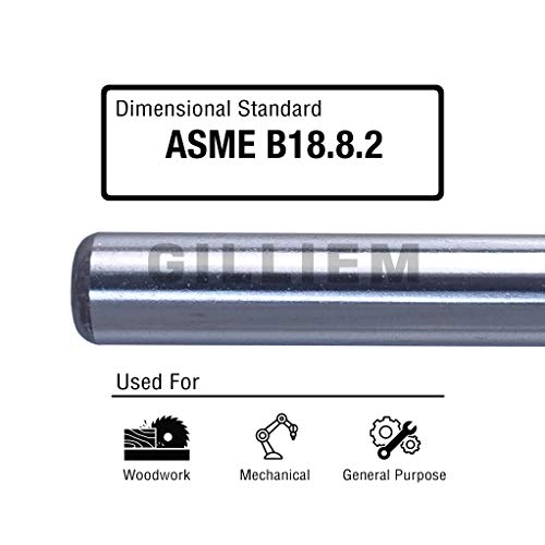3/16" x 1" GILLIEM Dowel Pins for Precision Alignment, Heat Treated