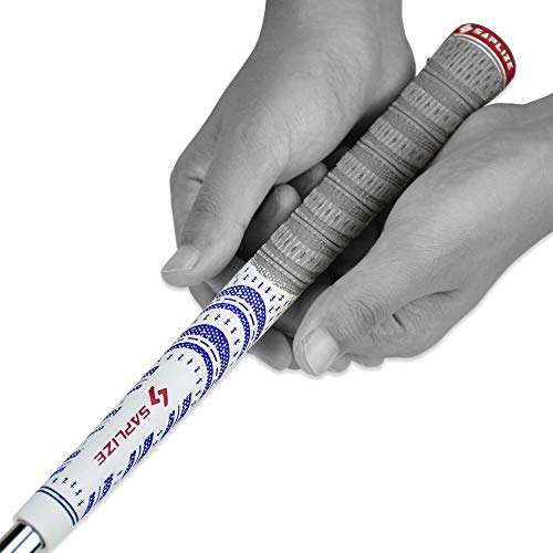 Jaya Golf Grips with Tape, Golf Club Grips, Corded Rubber, Standard Size, White, Set of 13 Grips