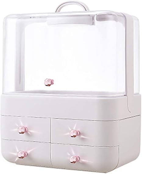 LJJ - Caja de almacenamiento de cosméticos, multifuncional, tocador