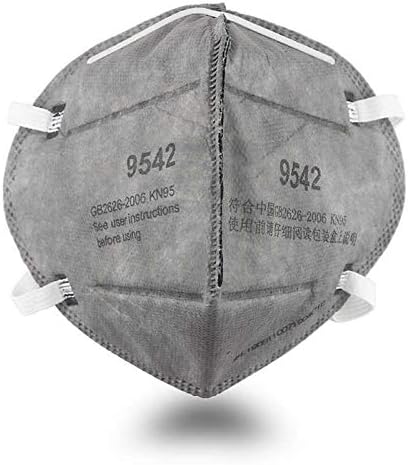 kn95 Activated Carbon Mask, SUNJULY 1PC Unisex Mouth Cover Breathable with Five Layers Design Skin-friendly Non-woven Adjustable Elastic 100% Safe for Hospitals, Site, Train Station