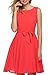 Zeagoo Women Chiffon Summer Sleeveless A-line Pleated Party Cocktail Dress with Belt