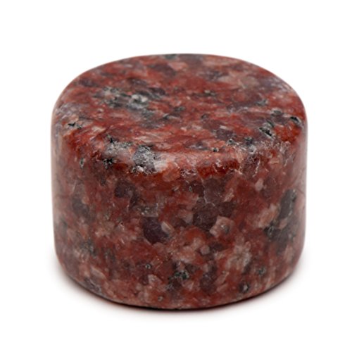 Whiskey Stones - Pure Red Granite - Set Of 6 Round Stones With Display Tray - Thumbnail 2