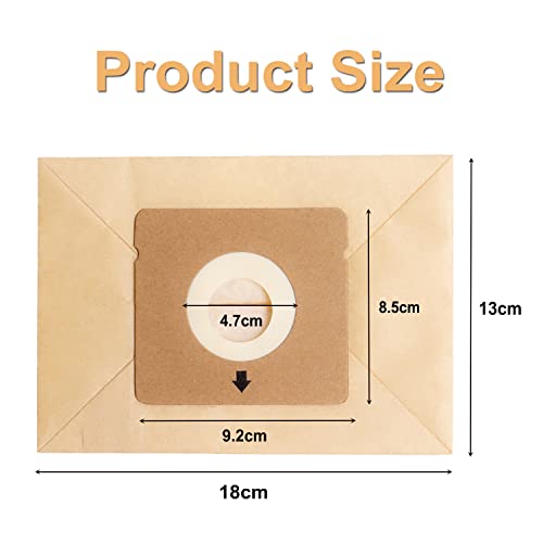 15 Vacuum Cleaner Bags Compatible with Rowenta ZR003901 Moulinex City Space and Moulinex Mini Space and Accessimo Vacuum Cleaner