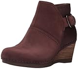 Dansko Women's Shirley Ankle Bootie, Wine Nubuck, 40 EU/9.5-10 M US