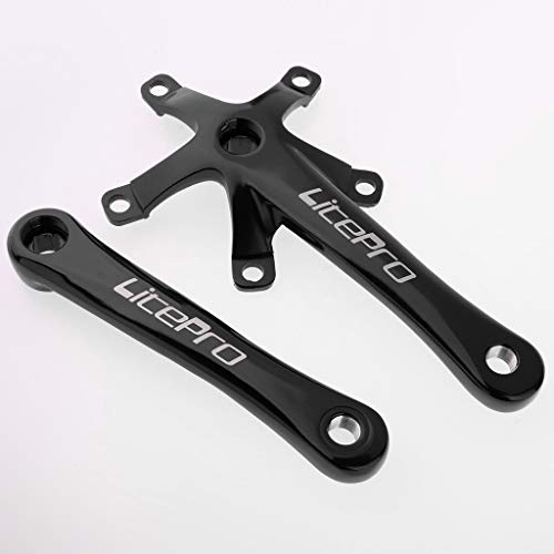 LEIPUPA Single Speed Crankset 170mm Crankarms + 130mm BCD Bike Chainring - 19 Style Available - Black 53T
