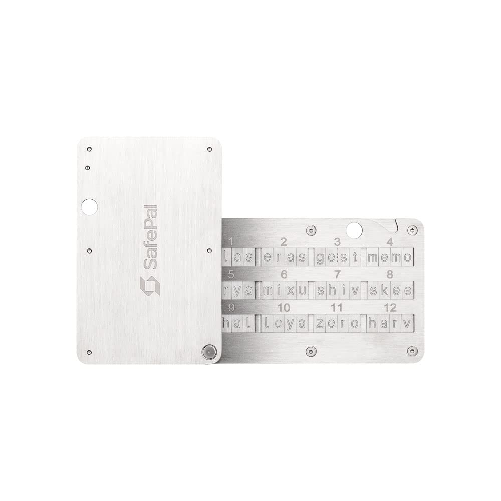 Stahlplatten Seed Backup Crypto Seed Storage Steel Wallet –  Stahlplatten-Set Für Bitcoin & Krypto (kompatibel Mit Ledger, Trezor) SecuX  Wallet Backup