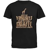 Always Be Yourself Giraffe Black Adult T-Shirt