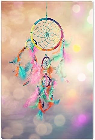 Startonight Canvas Wall Art Dreams Catcher Pink Fantasy Abstract, Dual View Surprise Artwork Modern Framed Ready to Hang Wall Art 100% Original Art Painting 23.62 X 35.43 inch