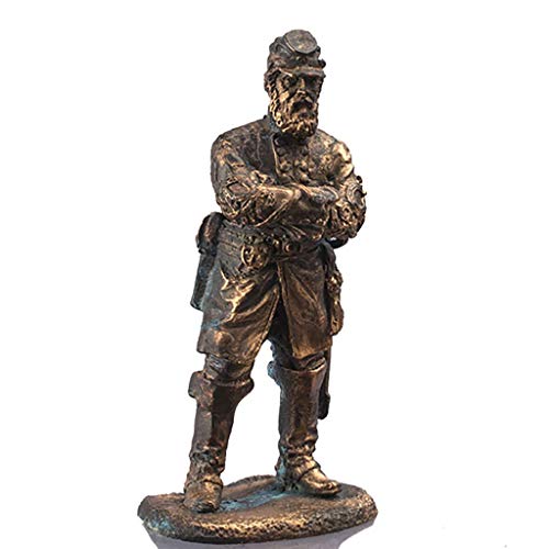 Jackson "Stonewall" Confederate General Civil War in 1865 in the United States. 54mm collectible statue. Copper figur sculpture Gift for man