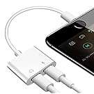 THYTOB 2 in 1 Lightning Adapter Headphone for iPhone X 8/8 7/7 Plus.Phone Accessories Aux Audio Headphone and Charge Cable Splitter.Dual Lightning Adapter(Audio + Charge)Compatible for iOS 10.33/11.2