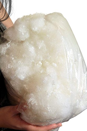 Big Plush 10 Pounds Premium Polyester Fiber White Fiberfill Stuffing, MODERATELY DENSE and Heavy Blend