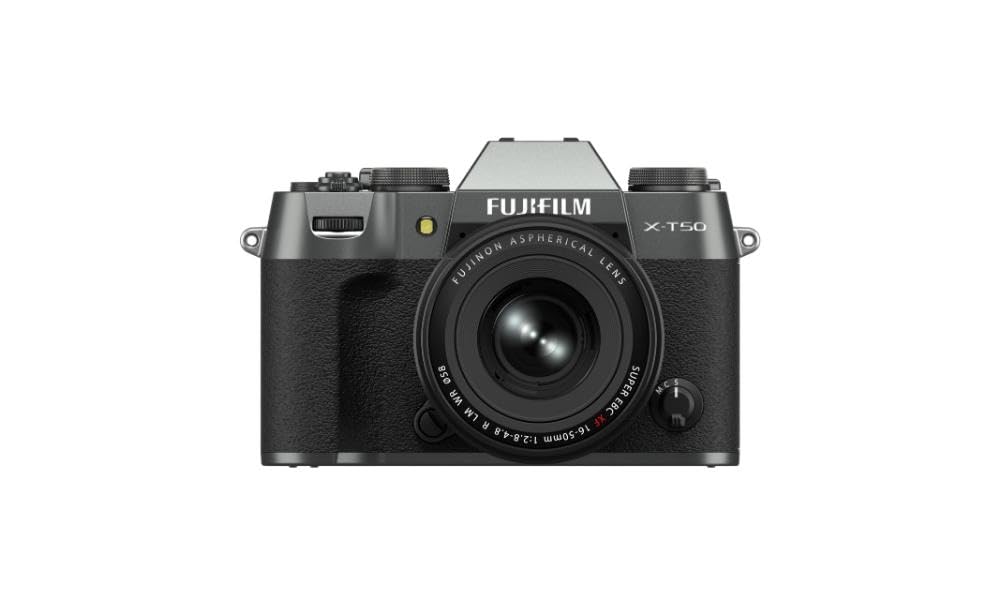 Fujifilm X-T50 Fotocamera Digitale Mirrorless 40MP KIT XF16-50mmF2.8-4.8, Sensore X-Trans CMOS 5 HR, IBIS, Filmati 6.2K 30p, Mirino EVF, Schermo LCD 3" tiltabile, Antracite