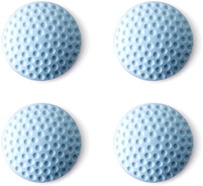 Egoelife Door Handle Bumper Stop Knob Self Adhesive Protector Door Handle Wall Shield Prevention of Hole on Wall(4 Packs) (Blue)