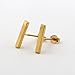 14k Yellow, White or Rose Gold Thick Bar Stud Earrings