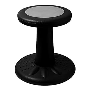 Image of Active Kids Chair by Studico - Wobble Chair Pre-School - Elementary School - Age Range 3-7y - Grades K-1-2 - 14" High - Flexible Seating Classroom - Helps ADD/ADHD - Corrects Posture - Black