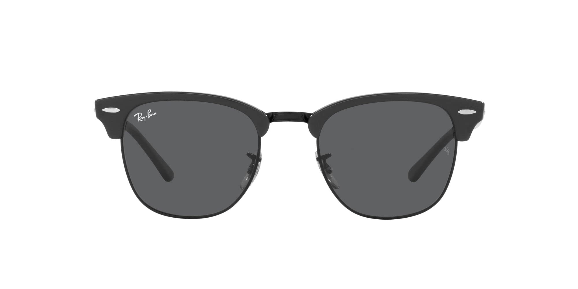 Ray-Ban Womens Rb3016 Clubmaster Sunglasses, Grey On Black/Dark Grey, 55 Mm US Image