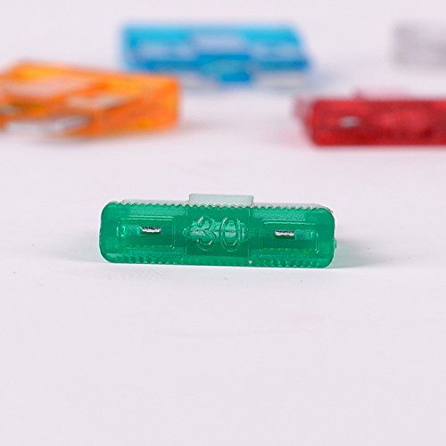 50pcs Assorted Car Truck Blade Fuse Assortment Middle & Small 5A 10A 15A 20A 25A 30A Automotive Replacement Fuse Set