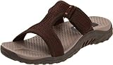 Skechers Women’s Reggae-Rockfest T-Strap Sandal,Chocolate,8 M US, Shoes Direct