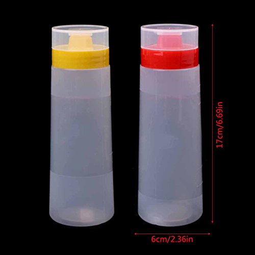 SimpleLife 4-Hole Plastic Salad Dressing Squeeze Bottle Condiment Dispenser Ketchup Mustard - Thumbnail 6