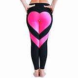 CFR 2017 Hot! Women's Fitness Leggings Workout Ankle-Length Yoga Pants Super Stretch Sportwear Black&Pink,M UPS Post