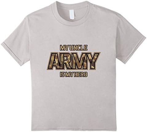 Kids Proud Army Uncle is My Hero - in the U.S. Army t-Shirt 4 Silver