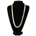 ZeroShop 80s/90s Hip-Hop Costume Kit - Cotton Bucket Hat,Gold Chain Beads,Oversized Rectangular Hip Hop Nerdy Lens Sunglasses (OneSize, White)